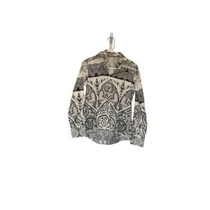Etro Women Designer Paisley Button Down Italian Luxury Top Size 4/6‎ Old Money